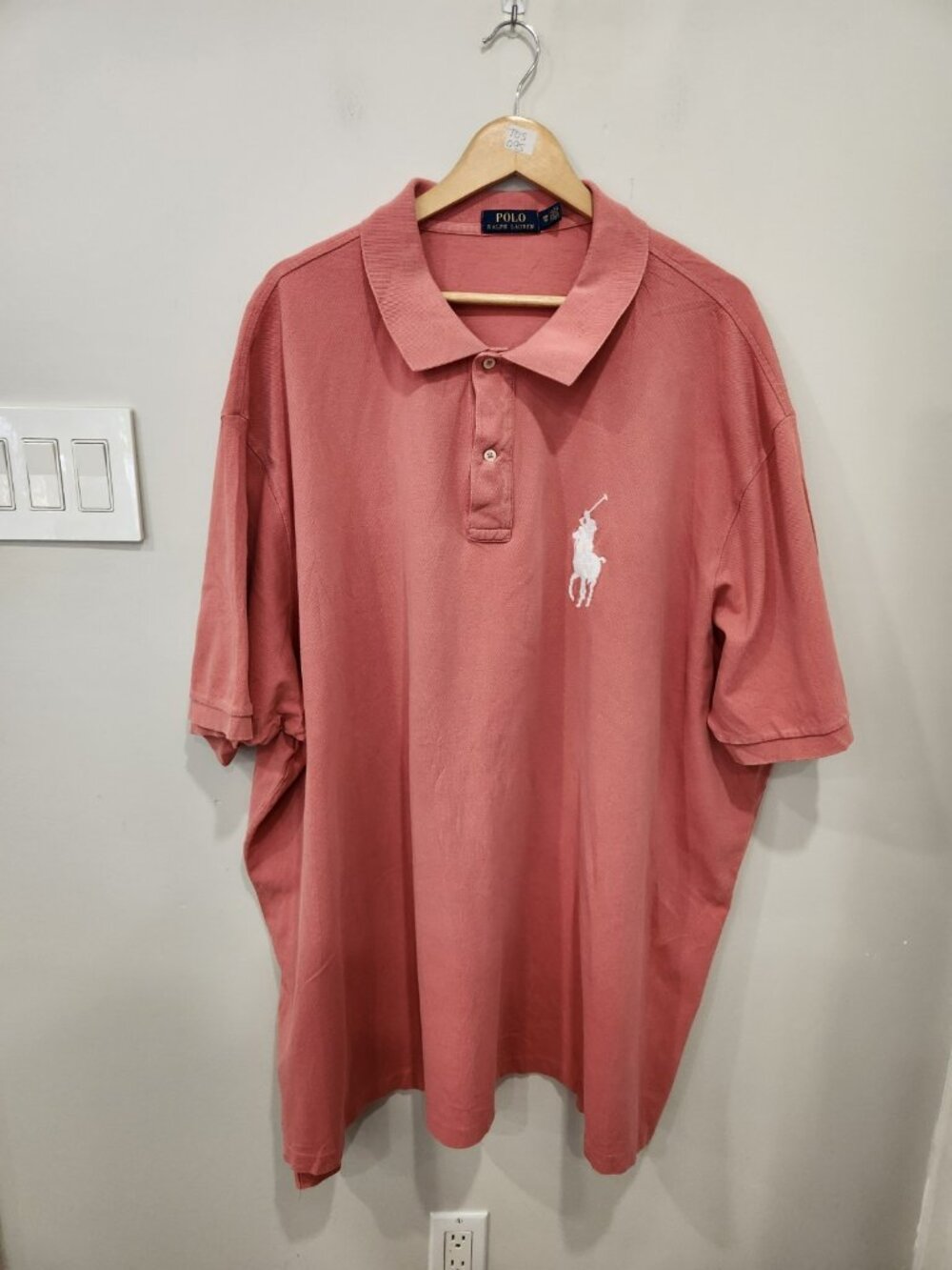 Polo Ralph Lauren Big Pony Crest Polo Shirt Mens 5XB Pink Soft Touch Big & Tall